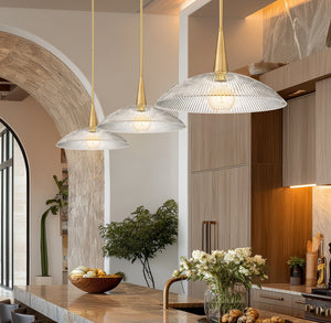 Z-Lite - 3051P18-MGLD - One Light Pendant - Lunelle - Modern Gold