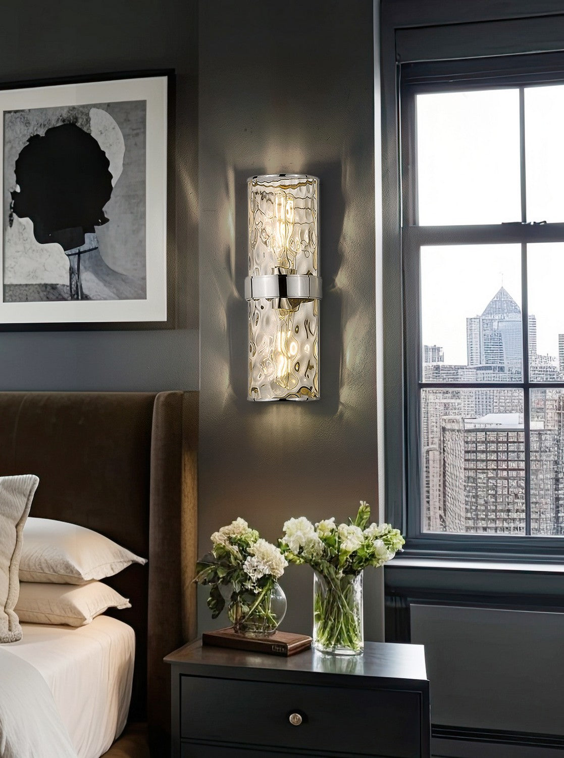 Z-Lite - 3053-2SL-PN - Two Light Wall Sconce - Meridian - Polished Nickel