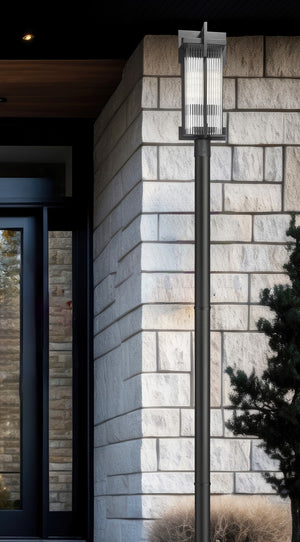 Z-Lite - 5031PHBR-5009P96-BK - Two Light Outdoor Post Mount - Fortis - Sand Black