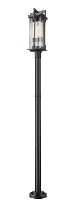 Z-Lite - 5031PHBR-5012P-BK - Two Light Outdoor Post Mount - Fortis - Sand Black