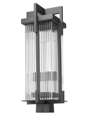 Z-Lite - 5031PHBS-BK - Two Light Outdoor Post Mount - Fortis - Sand Black