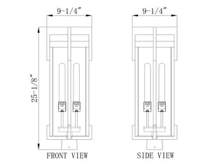 Z-Lite - 5031PHBS-BK - Two Light Outdoor Post Mount - Fortis - Sand Black
