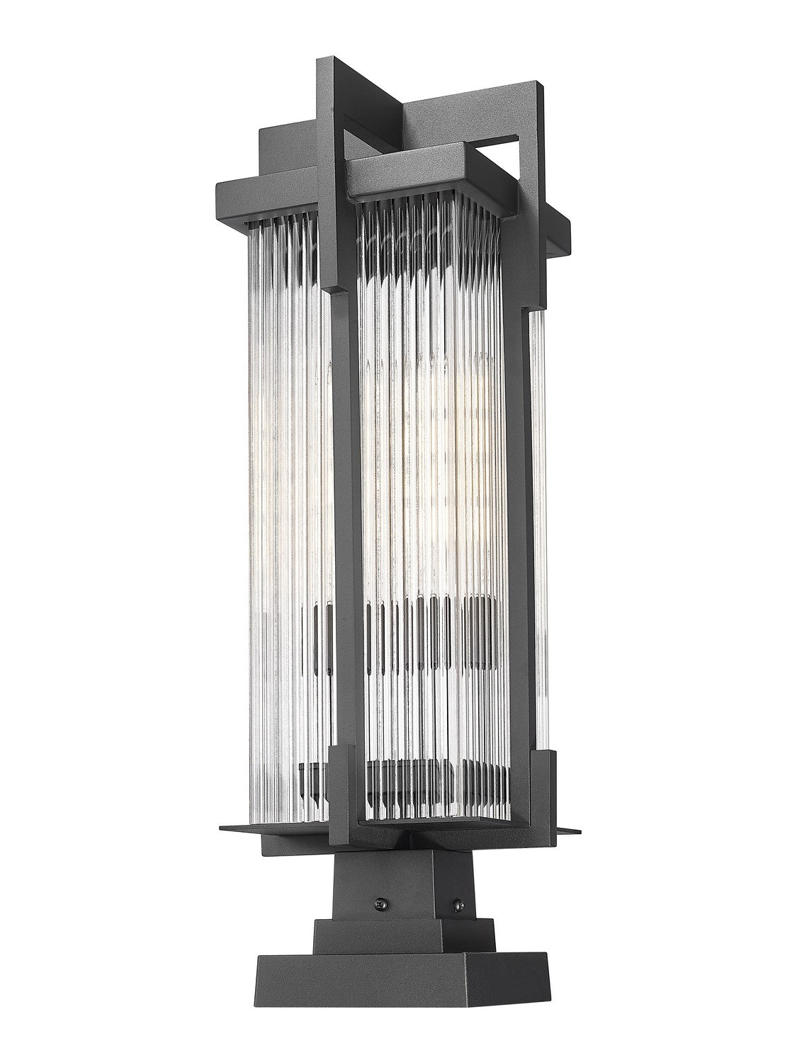 Z-Lite - 5031PHBS-SQPM-BK - Two Light Outdoor Pier Mount - Fortis - Sand Black
