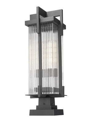 Z-Lite - 5031PHBS-SQPM-BK - Two Light Outdoor Pier Mount - Fortis - Sand Black