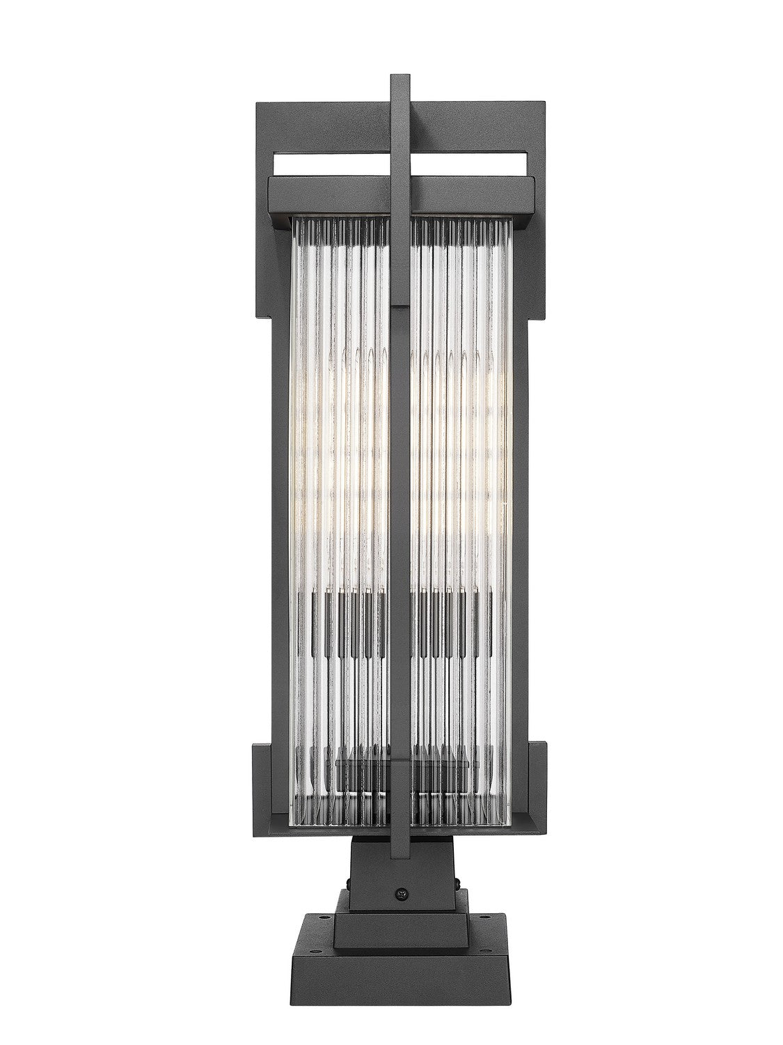 Z-Lite - 5031PHBS-SQPM-BK - Two Light Outdoor Pier Mount - Fortis - Sand Black