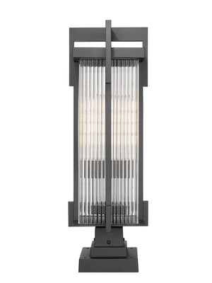 Z-Lite - 5031PHBS-SQPM-BK - Two Light Outdoor Pier Mount - Fortis - Sand Black