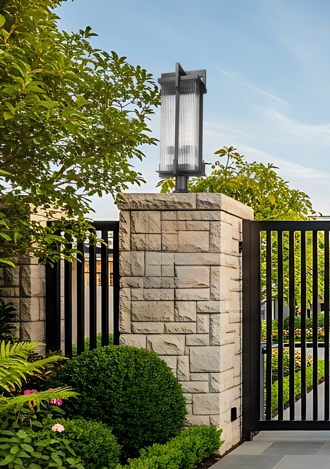 Z-Lite - 5031PHXLR-533PM-BK - Three Light Outdoor Pier Mount - Fortis - Sand Black
