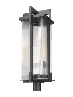 Z-Lite - 5031PHXLR-BK - Three Light Outdoor Post Mount - Fortis - Sand Black