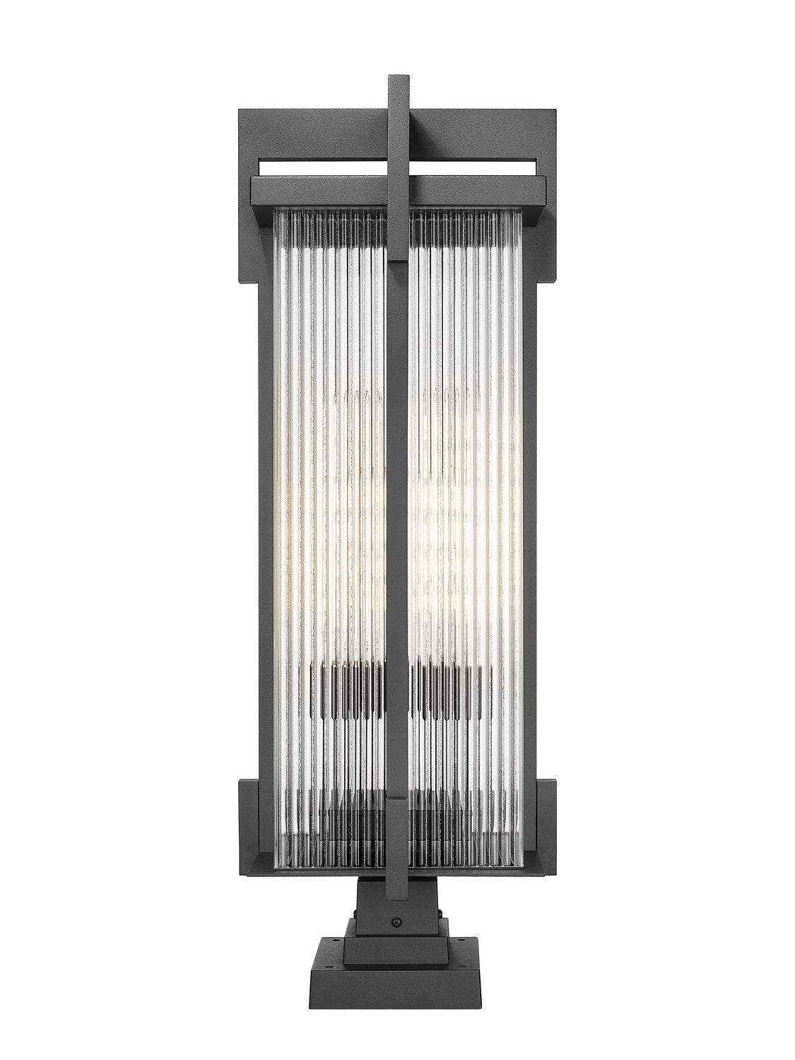 Z-Lite - 5031PHXLS-SQPM-BK - Three Light Outdoor Pier Mount - Fortis - Sand Black