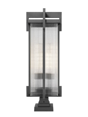 Z-Lite - 5031PHXLS-SQPM-BK - Three Light Outdoor Pier Mount - Fortis - Sand Black
