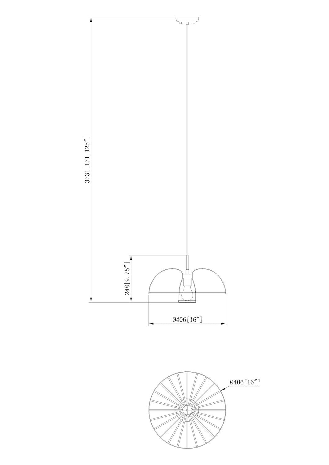 Z-Lite - 623P16-MGLD - One Light Pendant - Valencia - Modern Gold