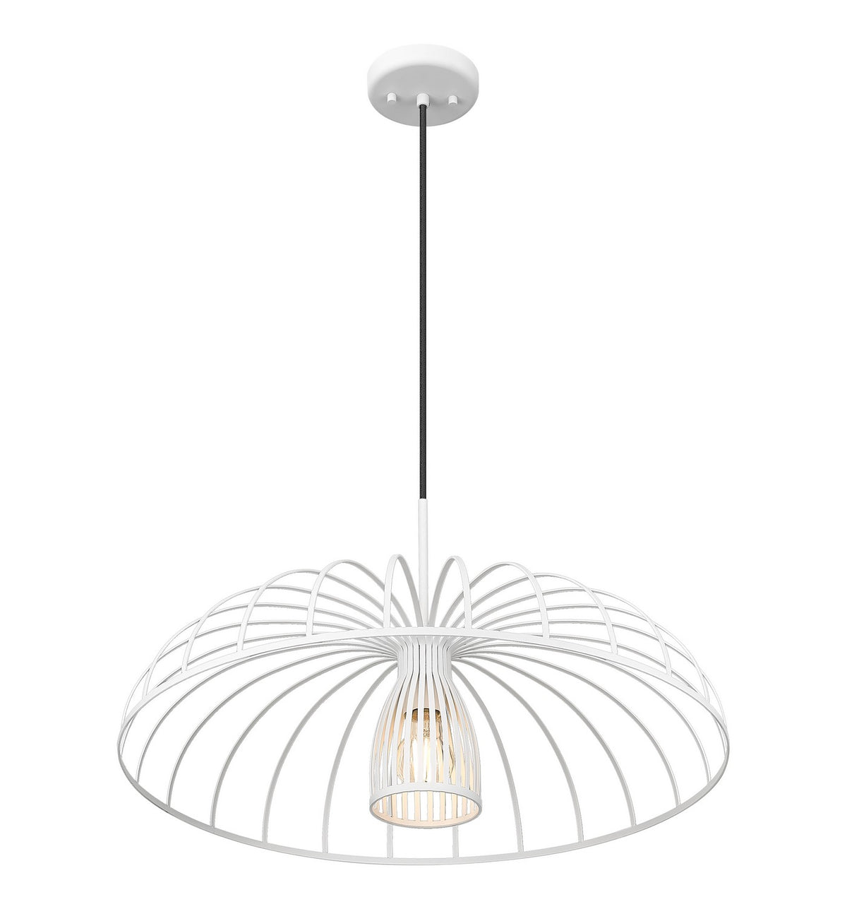 Z-Lite - 623P24-TXWH - One Light Pendant - Valencia - Texture White