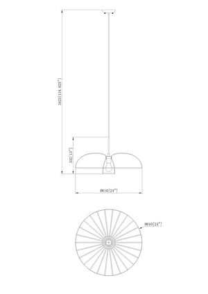 Z-Lite - 623P24-TXWH - One Light Pendant - Valencia - Texture White