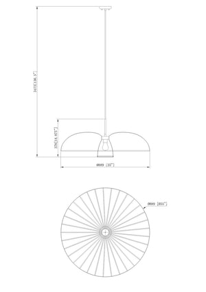 Z-Lite - 623P35-MB - One Light Pendant - Valencia - Matte Black