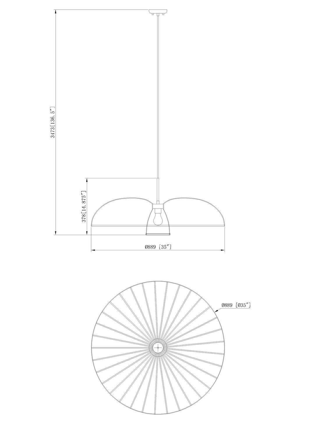 Z-Lite - 623P35-MGLD - One Light Pendant - Valencia - Modern Gold