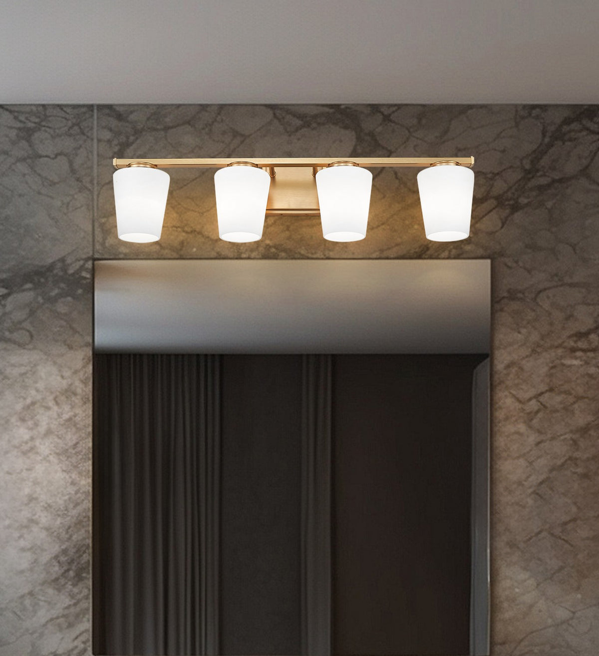 Z-Lite - 7703-4V-MGLD - Four Light Vanity - Nextra - Modern Gold