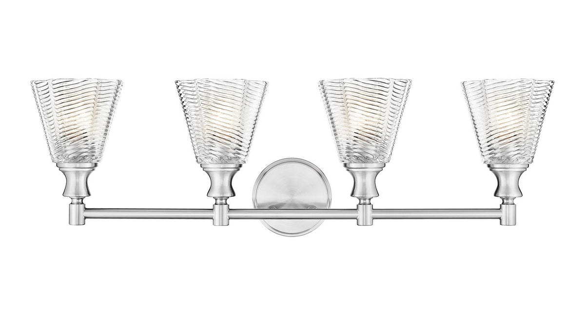 Z-Lite - 7704-4V-BN - Four Light Vanity - Auden - Brushed Nickel