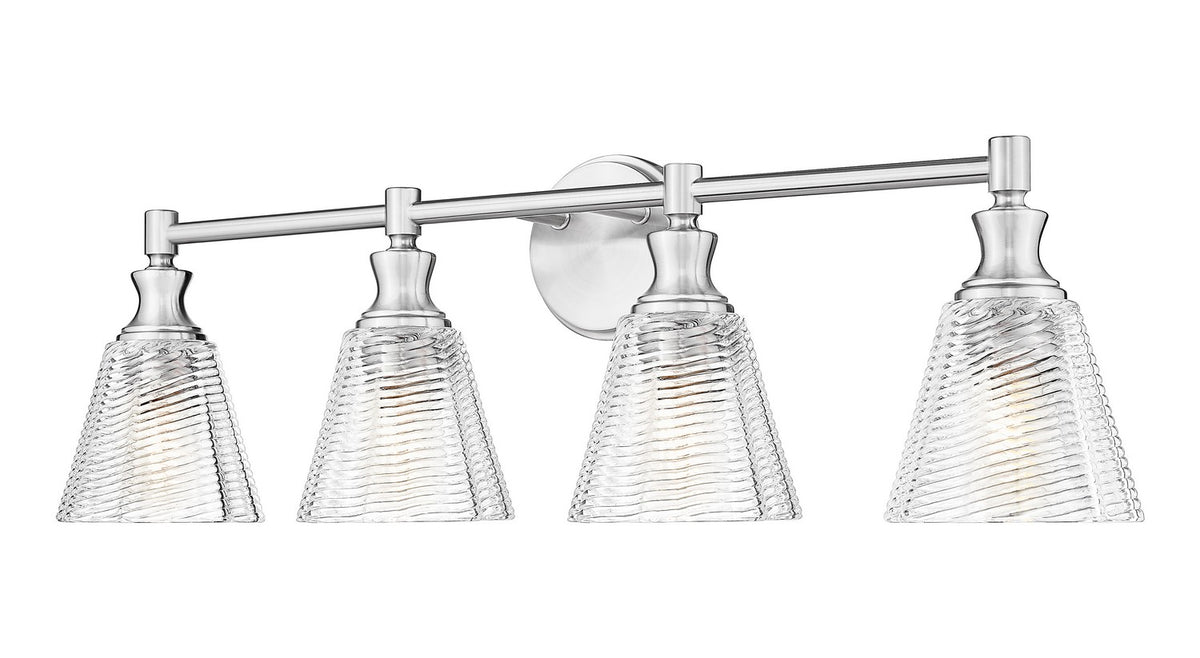 Z-Lite - 7704-4V-BN - Four Light Vanity - Auden - Brushed Nickel