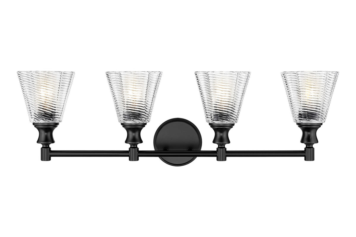 Z-Lite - 7704-4V-MB - Four Light Vanity - Auden - Matte Black