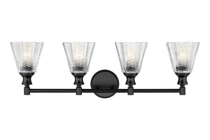 Z-Lite - 7704-4V-MB - Four Light Vanity - Auden - Matte Black