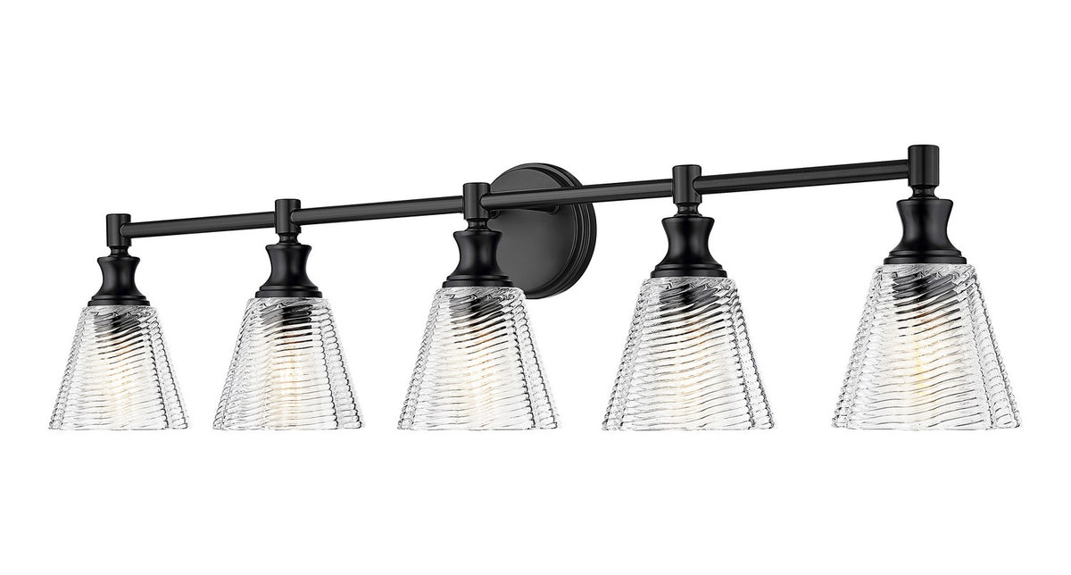Z-Lite - 7704-5V-MB - Five Light Vanity - Auden - Matte Black