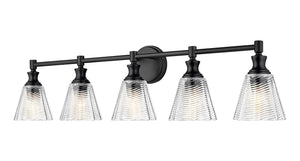 Z-Lite - 7704-5V-MB - Five Light Vanity - Auden - Matte Black