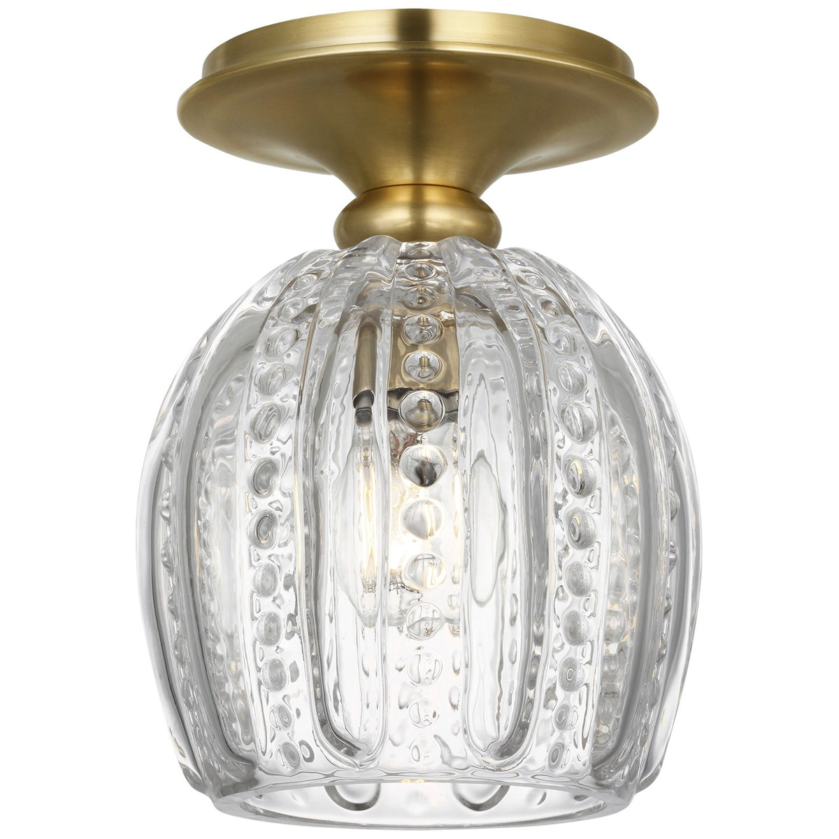Visual Comfort Signature - ARN 4465HAB-CG - LED Flush Mount - Lazari - Hand-Rubbed Antique Brass