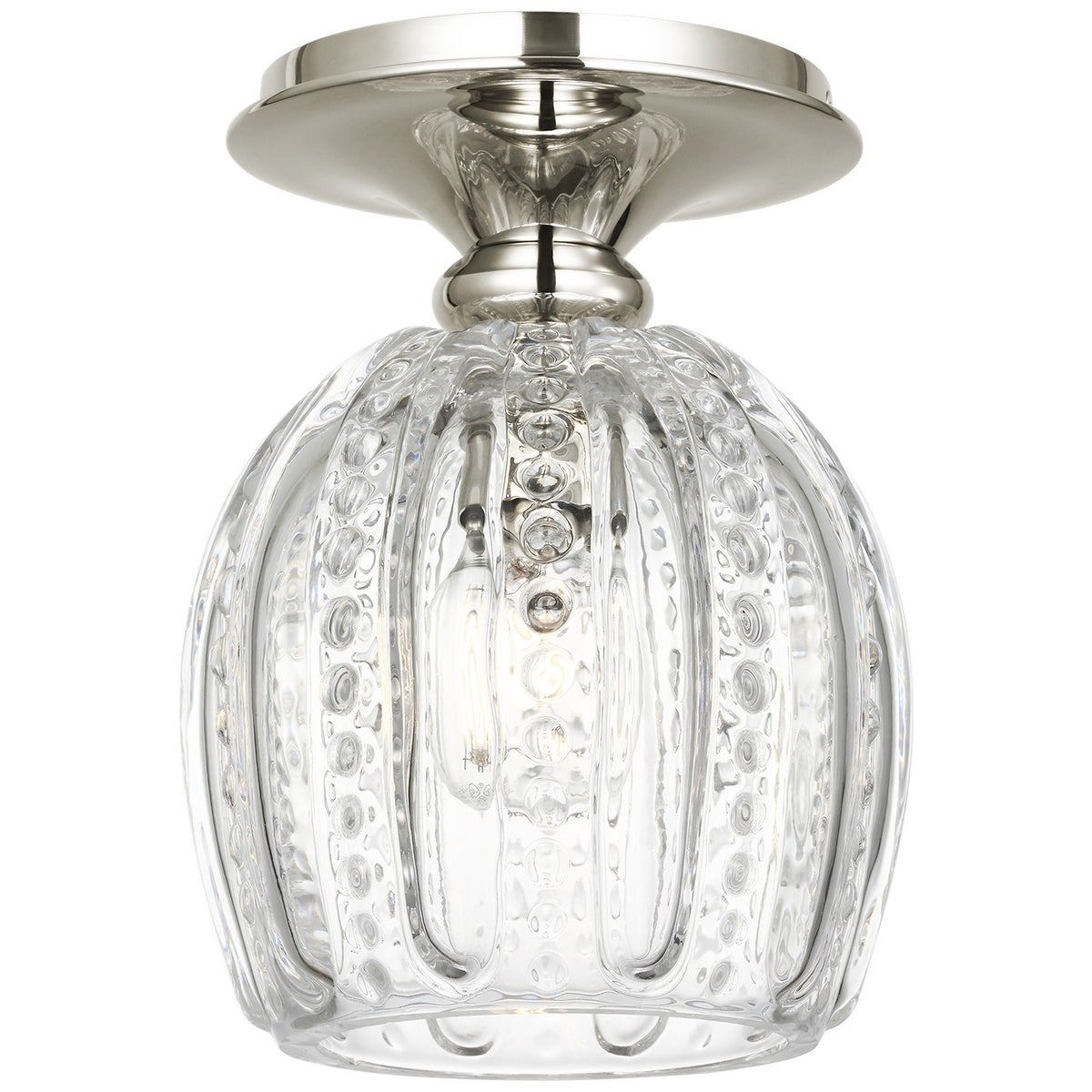 Visual Comfort Signature - ARN 4465HAB-CG - LED Flush Mount - Lazari - Hand-Rubbed Antique Brass
