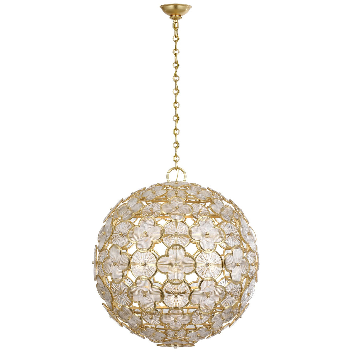 Visual Comfort Signature - ARN 5165BSL-SEG - LED Chandelier - Serliana - Burnished Silver Leaf