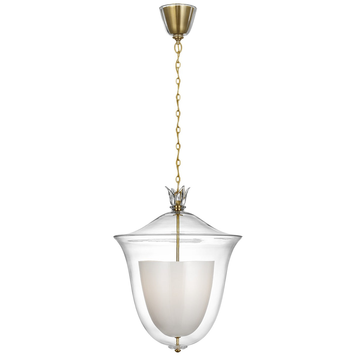 Visual Comfort Signature - ARN 5137HAB-CG/WG - LED Pendant - Varenna - Hand-Rubbed Antique Brass