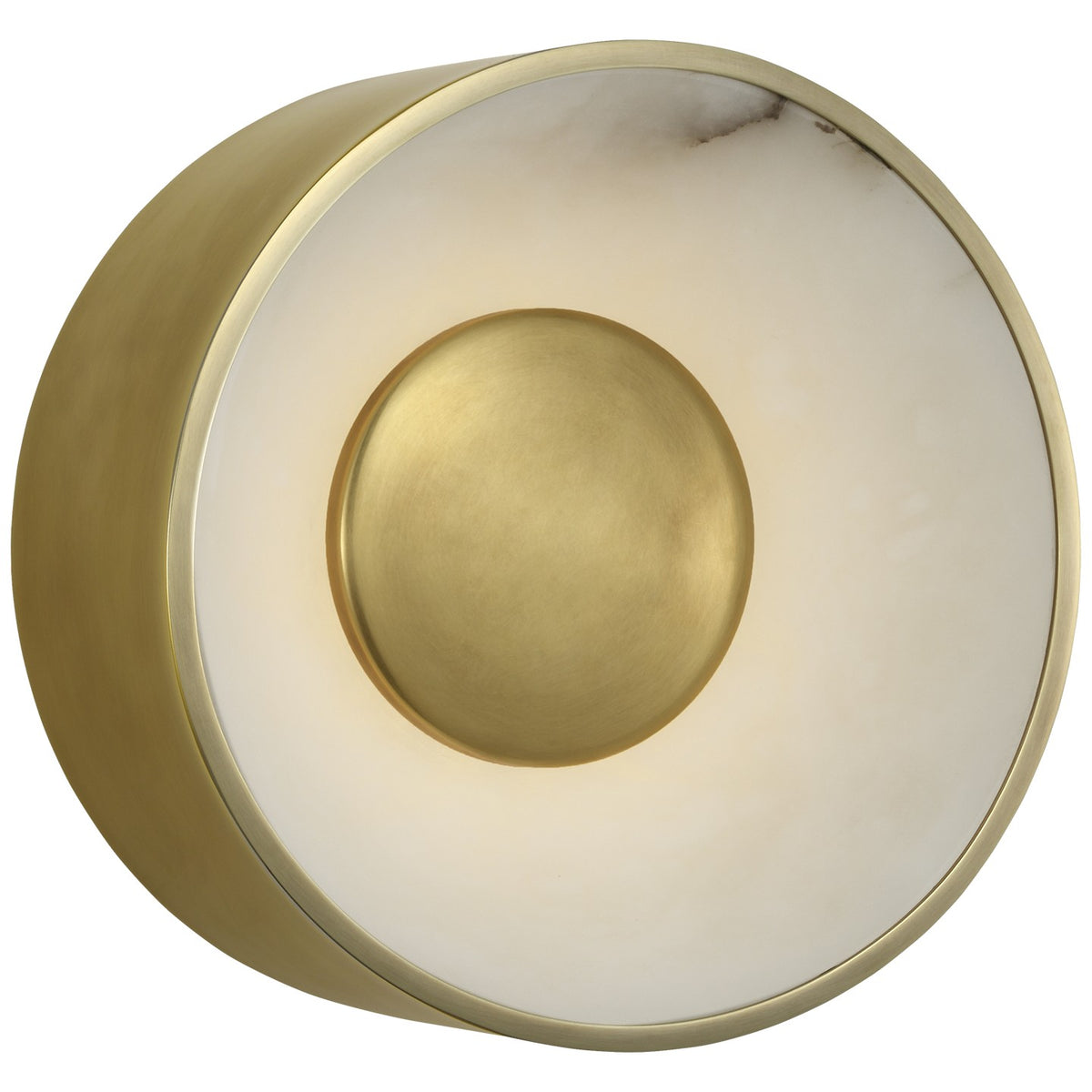 Visual Comfort Signature - AMB 2050AB/ALB - LED Wall Sconce - Umbra - Antique-Burnished Brass and Alabaster