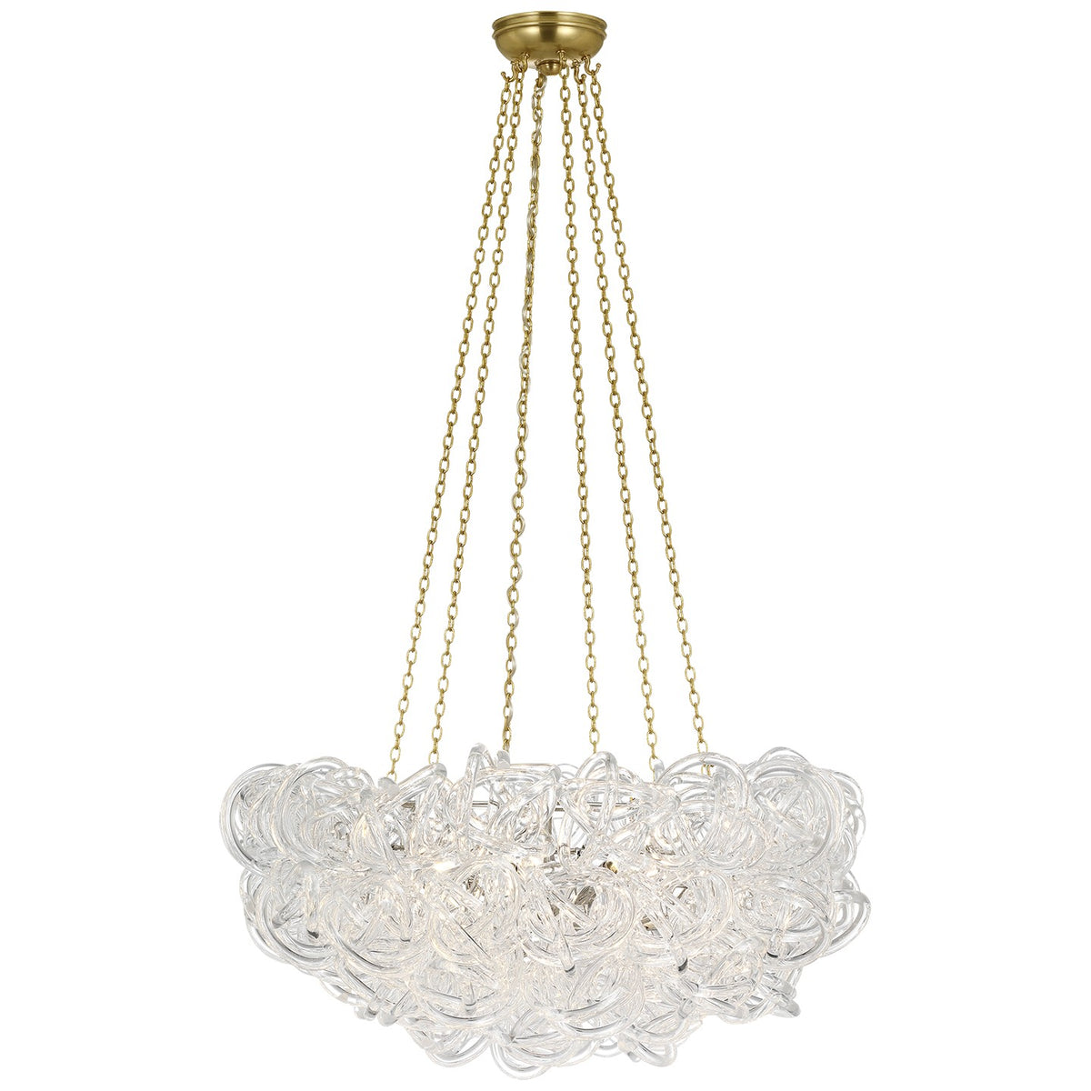 Visual Comfort Signature - MF 5080PWT/CA - LED Chandelier - Aurelie - Pewter and Clear Acrylic