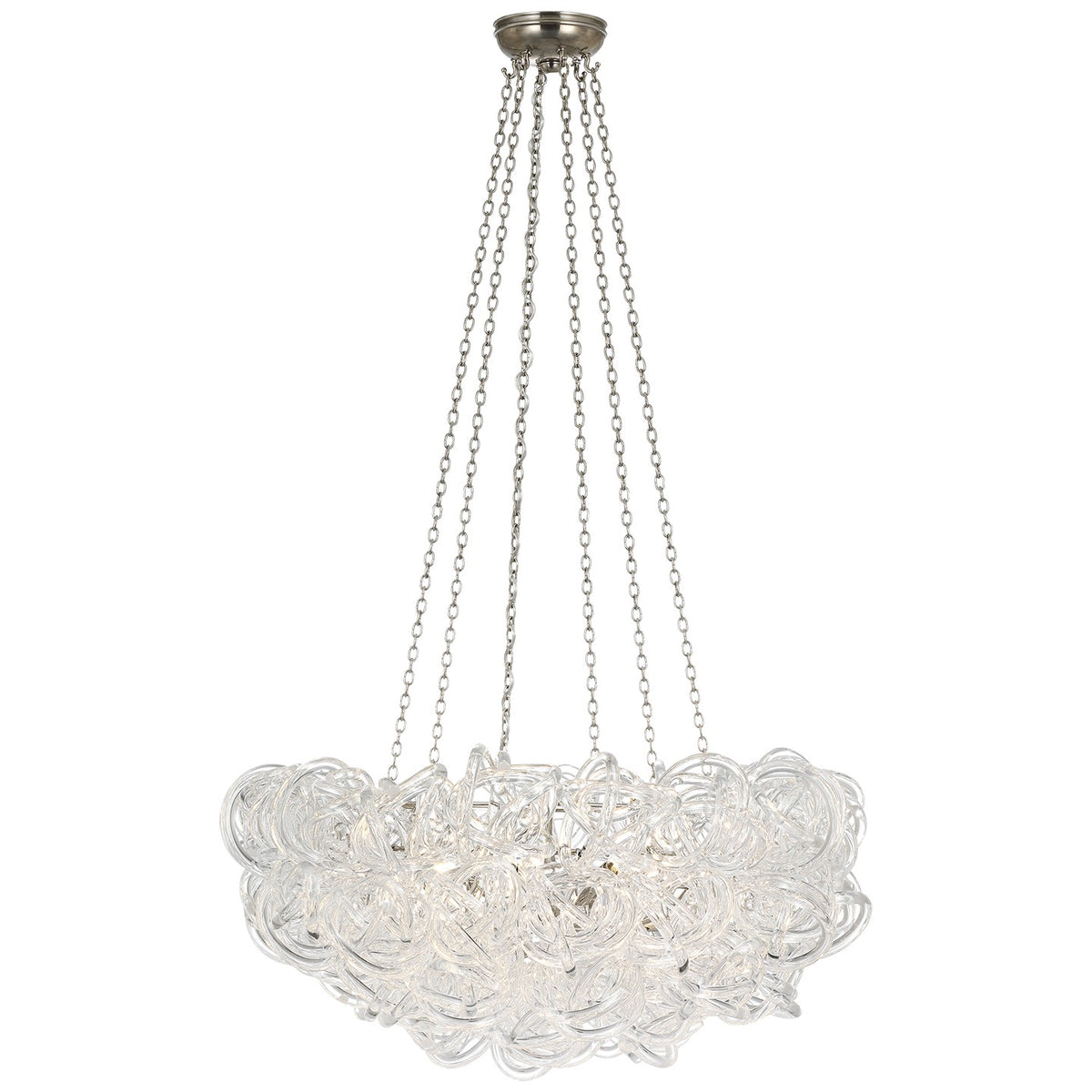 Visual Comfort Signature - MF 5080PWT/CA - LED Chandelier - Aurelie - Pewter and Clear Acrylic