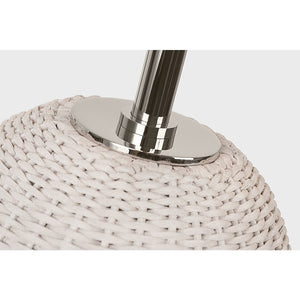Visual Comfort Signature - CHA 8745ASW/AB-L - LED Table Lamp - Kokomo - Ash Wicker and Antique-Burnished Brass