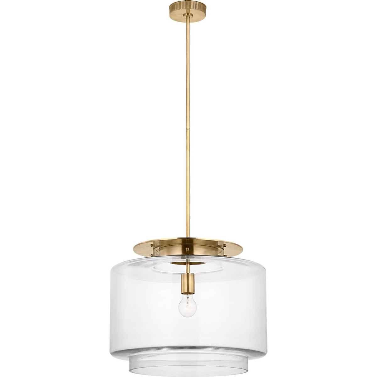 Visual Comfort Signature - RB 5084AB-CG - LED Pendant - Elias - Antique-Burnished Brass