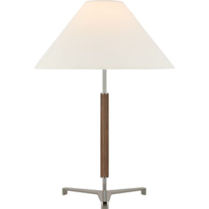 Visual Comfort Signature - RB 3125AB/W-L - LED Table Lamp - Amaya - Antique-Burnished Brass and Walnut