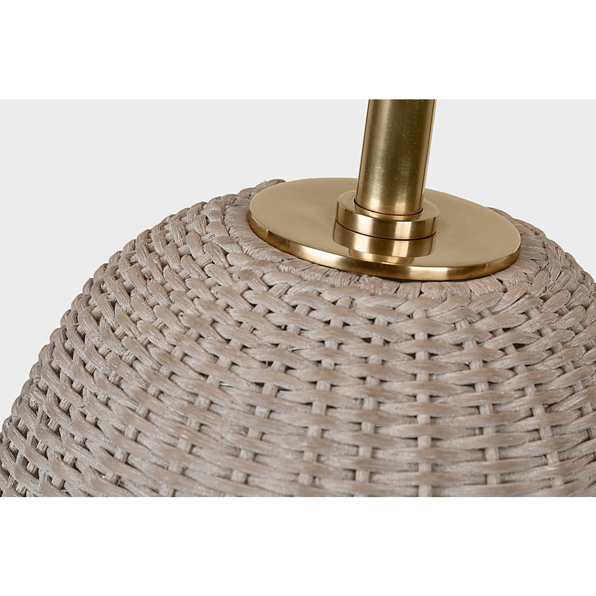 Visual Comfort Signature - CHA 8745ASW/AB-L - LED Table Lamp - Kokomo - Ash Wicker and Antique-Burnished Brass
