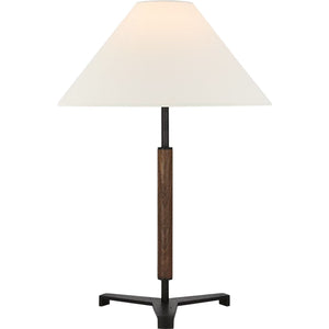 Visual Comfort Signature - RB 3125AB/W-L - LED Table Lamp - Amaya - Antique-Burnished Brass and Walnut