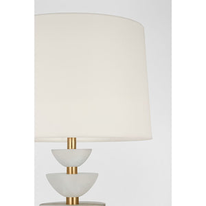 Visual Comfort Signature - SK 3903ALB/HAB-L - LED Table Lamp - Aubert - Alabaster and Hand-Rubbed Antique Brass