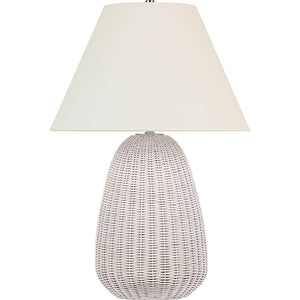 Visual Comfort Signature - CHA 8745ASW/AB-L - LED Table Lamp - Kokomo - Ash Wicker and Antique-Burnished Brass