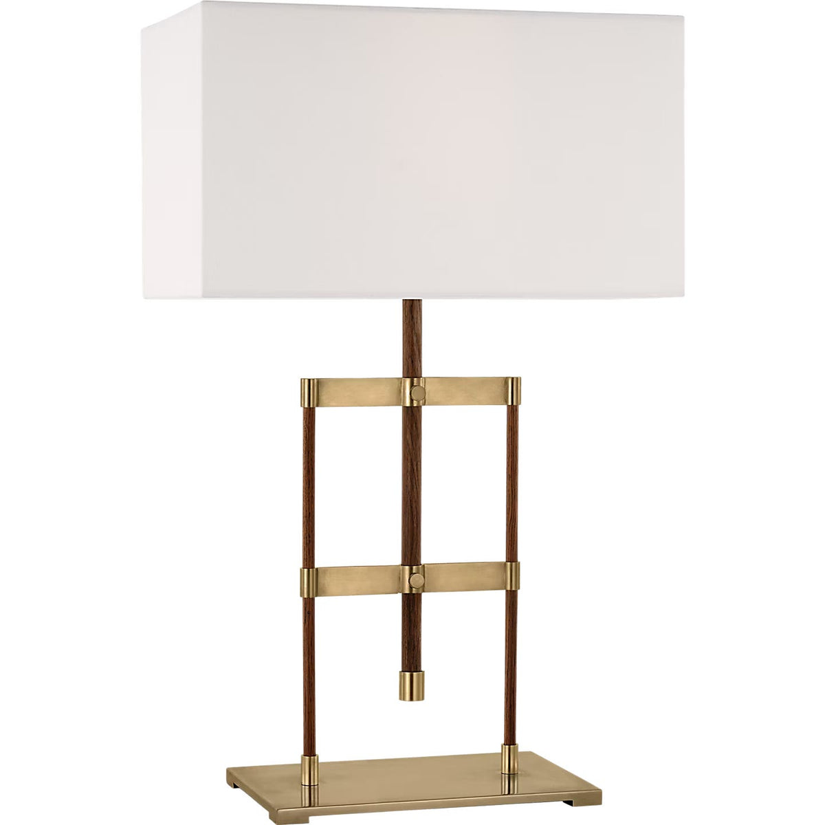 Visual Comfort Signature - RB 3030AB/W-L - LED Table Lamp - Alda - Antique-Burnished Brass and Walnut