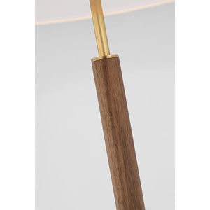 Visual Comfort Signature - RB 3125AB/W-L - LED Table Lamp - Amaya - Antique-Burnished Brass and Walnut
