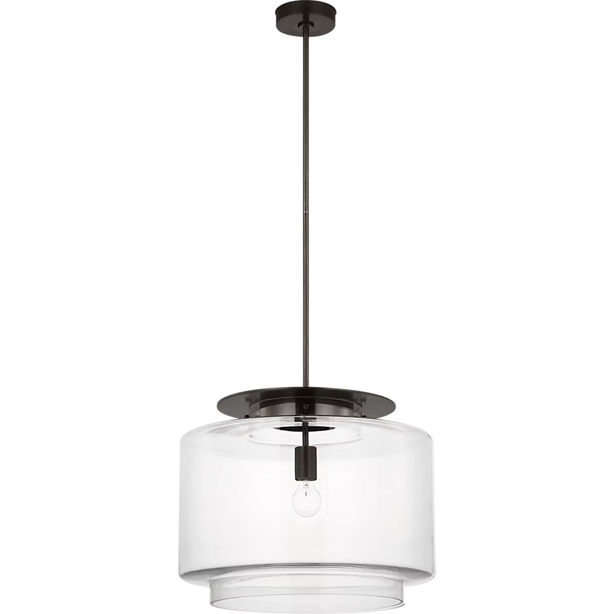 Visual Comfort Signature - RB 5084AB-CG - LED Pendant - Elias - Antique-Burnished Brass