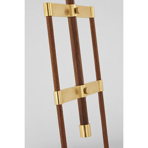 Visual Comfort Signature - RB 3030AB/W-L - LED Table Lamp - Alda - Antique-Burnished Brass and Walnut