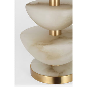 Visual Comfort Signature - SK 3903ALB/HAB-L - LED Table Lamp - Aubert - Alabaster and Hand-Rubbed Antique Brass