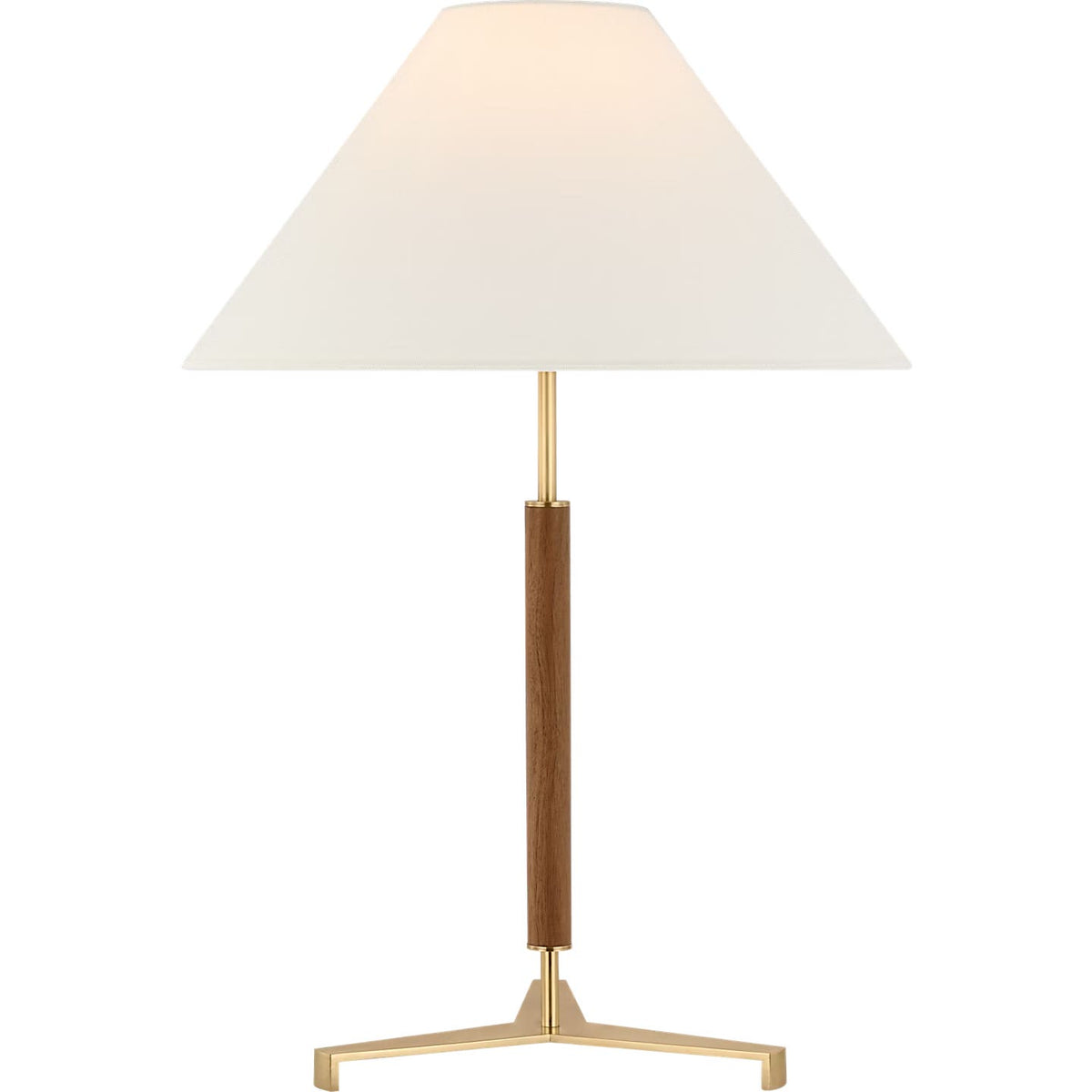 Visual Comfort Signature - RB 3125AB/W-L - LED Table Lamp - Amaya - Antique-Burnished Brass and Walnut