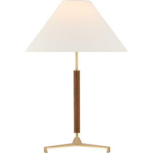 Visual Comfort Signature - RB 3125AB/W-L - LED Table Lamp - Amaya - Antique-Burnished Brass and Walnut