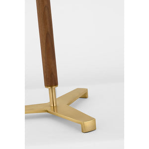 Visual Comfort Signature - RB 3125AB/W-L - LED Table Lamp - Amaya - Antique-Burnished Brass and Walnut