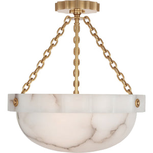 Visual Comfort Signature - CHC 4070ALB - LED Semi-Flush Mount - Fluted Band - Alabaster