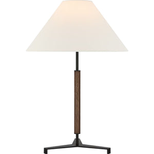 Visual Comfort Signature - RB 3125AB/W-L - LED Table Lamp - Amaya - Antique-Burnished Brass and Walnut